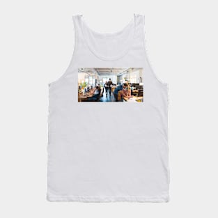 Creative business people working in open plan office (F022/1234) Tank Top